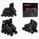 Роликовые коньки 654-8 M Best Roller колеса PU светятся. Black (размер 35-38) (186081)
