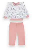 Костюм детский (кофточка и брюки) для девочки GABBI KS-21-31-1 Пудра Розовый на рост 80 (13014)