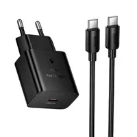 Адаптер мережевий HOCO C to C Cable Star single port PD charger set N76 |25W/3A, PD/QC, GaN|