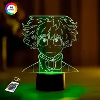 3D ночник "Мидория" (УВЕЛИЧЕННОЕ ИЗОБРАЖЕНИЕ)+ пульт ДУ + сетевой адаптер + батарейки (3ААА)  3DTOYSLAMP