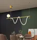 Люстра светодиодная потолочная LED светильник для квартиры на потолок лэд 27149 Латунь 40-122х30х120 см.