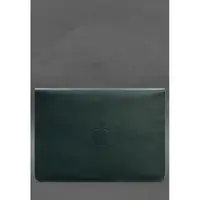 Шкіряний чохол-конверт на магнітах для MacBook 15-16 дюйм Зелений