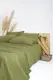 Полуторное Турецкое Постельное Белье Limasso Stonewashed Nature Olive Вареный Хлопок 160х220см