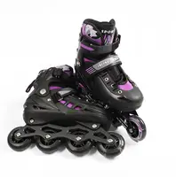 Роликові ковзани Best Roller 0-220 M PU колеса світяться. Black and Violet (розмір 34-38) (186956)