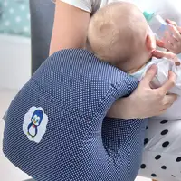 Подушка для кормления Mini ТМ PAPAELLA 30х28х30 см горошок т/синій