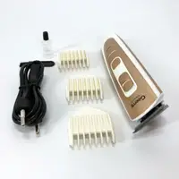 Машинка для стрижки волосся Gemei GM-6113 акумуляторна, чоловіча машинка для гоління. Колір: золотий