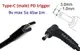 Переходник на 9v (max 5a, 45w) 3.0x1.0(0.9/1.1)mm 1m з USB Type-C (male) Power Delivery PD тригер (A class) 1 день гар.