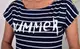 Платье туника женское синее в полоску П268