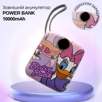 Павербанк с быстрой зарядкой 10000мАч, Power Bank с двумя встроенными кабелями Lightning и  Type-C, 120W Duck