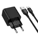 Адаптер сетевой HOCO C to C cable Excellent single port charger with digital display set CS81A |1USB, QC, 18W/3A|