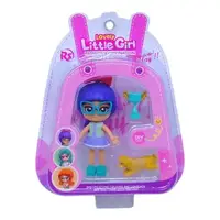 Кукла "Little Girl", 9 см, с животным (фиолетовая)