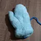 Теплые детские вязаные махровые перчатки с веревкой и отворотом 3-5 лет"GLOVES" Блакитні