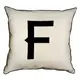 Подушка с мешковины Letter F 45x45 см (45PHB_ABC011_WH)