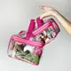 Комплект 2 шт прозрачных косметичек ORGANIZE (розовый)