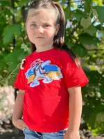 Дитяча футболка з патріотичним малюнком (Пес ПАТРОН) червона,Дитячі футболки з патріотичним принтом