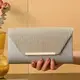 Сумка клатч женская бежево-золотистая код 3-516