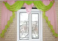 Ламбрекен на карниз 2м. №65 Розовый с салатовым