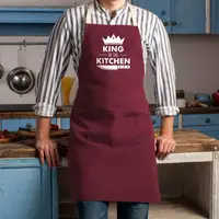 Фартук "King kitchen", Бургунди, английский