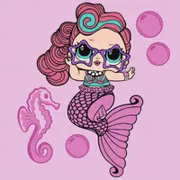 Картина по номерам Идейка L.O.L. Surprise! Mermaids Waves KHO6266 40х40 см