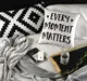 Подушка с мешковины Every moment matters 45x45 см (45PHB_17L017_WH)