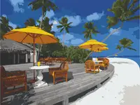 Картина за номерами. Art Craft "Перлинний пляж. Бора-Бора" 40х50 см 10561-AC