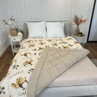 Ковдра євро відкрита двостороння з вовни Arda Camell wool 21438 195х215 см бежева