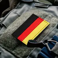 Набір шевронів 2 шт на липучці Прапор Німеччини 5х8 см ФРН вишитий патч нашивка шеврон Німеччина