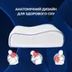 Подушка ортопедическая NeckWave 60х40х11/9 см IDEIA анатомическая с эффектом памяти для сна на боку, спине