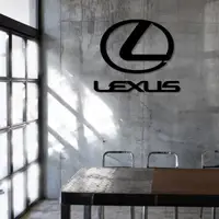 Настінне декоративне панно з дерева у формі значка Lexus