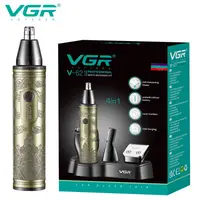 Тример 4в1 VGR V-621 та шейвер для бороди, носа та вух з 4 насадками
