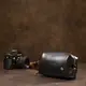 Кожаная глянцевая мужская косметичка GRANDE PELLE 11413 Черный