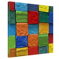 Картина на холсте Яркие кирпичи 50х50 см (H5050_YM012)