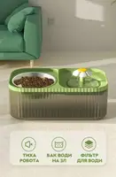 Автоматична напувалка для тварин з годівницею 3л для котів та собак Green (93777)
