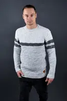 Мужской свитер серый батал Турция 5586-1 3XL