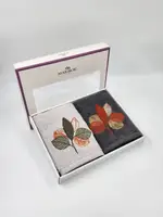 Подарунковий набір рушників Premium Bamboo 500 g/m2 50х90см 2 шт. Leaf Gri - Antrasit