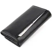 Гаманець шкіряний в два складання жіночий ST Leather 19284 Чорний