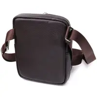 Чоловіча вертикальна сумка з натуральної шкіри Vintage 22863 Коричневий