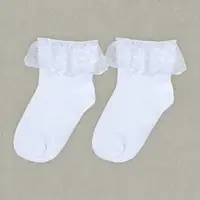 Носки детские для девочки GABBI NSD-65/3 (комп.3 шт) ажурные с рюшей р.14-16 (90967)