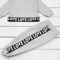 Спортивний костюм дитячий з укороченим світшотом Love Love Love