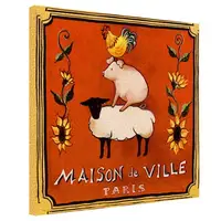 Картина на полотні Maison de ville Paris 50x50 см (H5050_RET019)