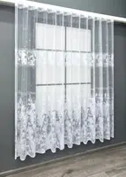 Короткий тюль (3х1,8м.) жакард мармур. Колір білий. Код 2006т 42-1079