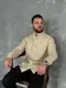 Рубашка мужская из льна 31336 3XL бежевая