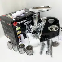 М'ясорубка електрична DOMOTEC MS-2025 3 в 1 4800 Вт із соковижималкою, терками, шатківниками та реверсом