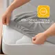 Простынь трикотажная 90х200х35 см на резинке IDEIA, эластичная, трикотаж, хлопок серая