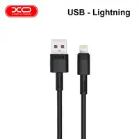 Кабель USB XO NB-Q166 5A USB - Lightning 1М, провод для зарядки телефона Черный