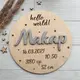 Деревянный настенный декор в детскую с метрикой