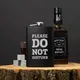 Фляга "Please do not disturb", английский, Деревянная подарочная коробка с гравировкой
