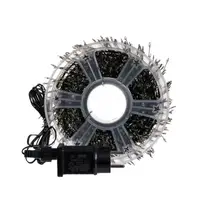 Новогодняя гирлянда Хвойная лапа комнатная роса 100 м 3000 LED зеленый провод Синее сияние D3000L100MGBL
