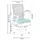 Офисное кресло с сетчатой спинкой регулируемое Sofotel Corta Grey/Turquoise (241401) / Стул для офиса