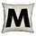 Подушка с мешковины Letter M 45x45 см (45PHB_ABC025_WH)